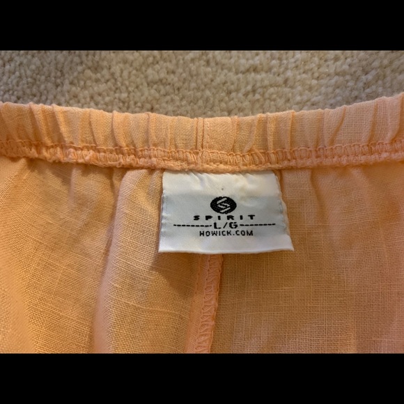 Plus size wide leg linen capris - Picture 3 of 8